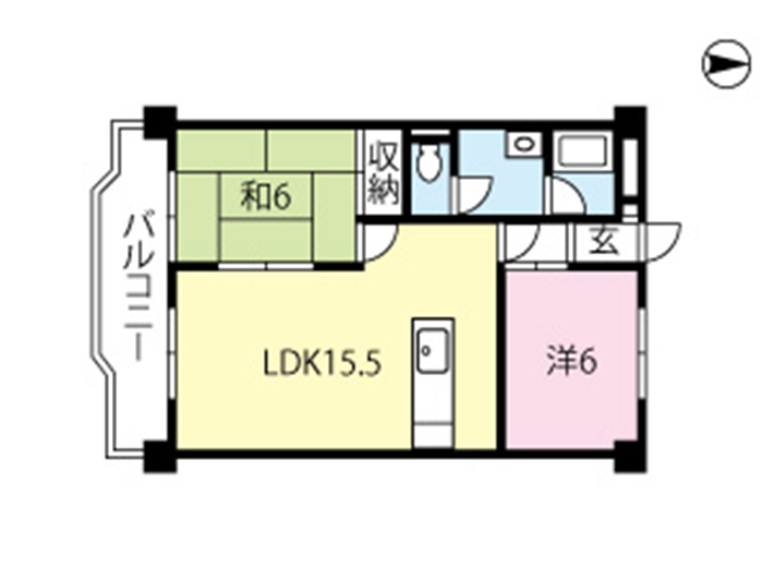 2LDKの間取り